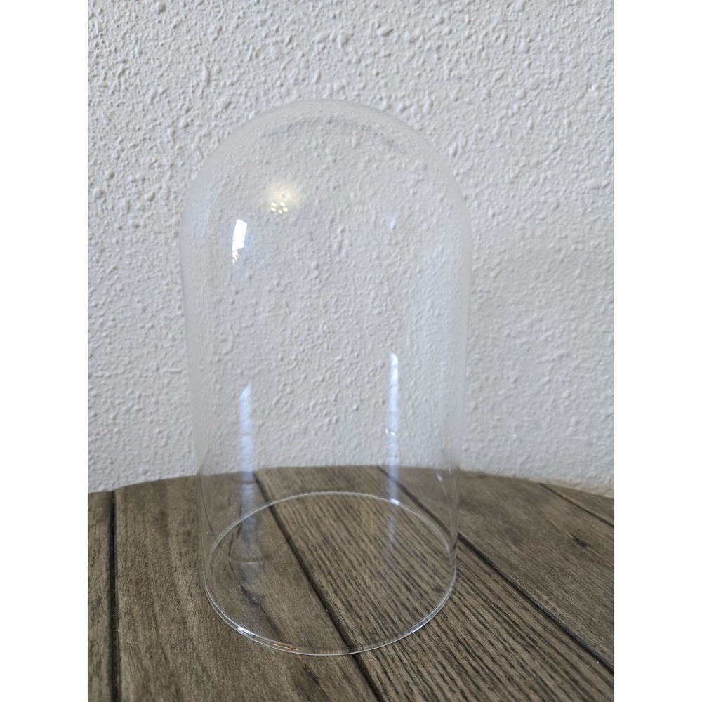 Clear Glass Dome Replacement for Anniversary Clock or Display 8" x 4-3/4"